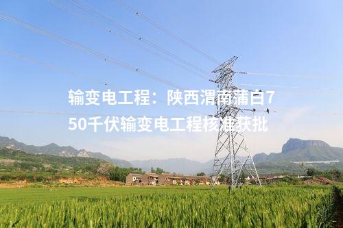 輸變電工程:陜西渭南蒲白750千伏輸變電工程核準(zhǔn)獲批