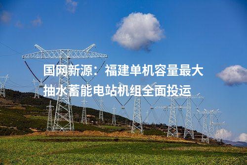 國(guó)網(wǎng)新源:福建單機(jī)容量最大抽水蓄能電站機(jī)組全面投運(yùn)