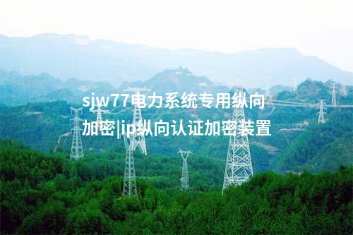 sjw77電力系統(tǒng)專用縱向加密|ip縱向認(rèn)證加密裝置