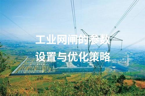 工業(yè)網(wǎng)閘的參數(shù)設(shè)置與優(yōu)化策略